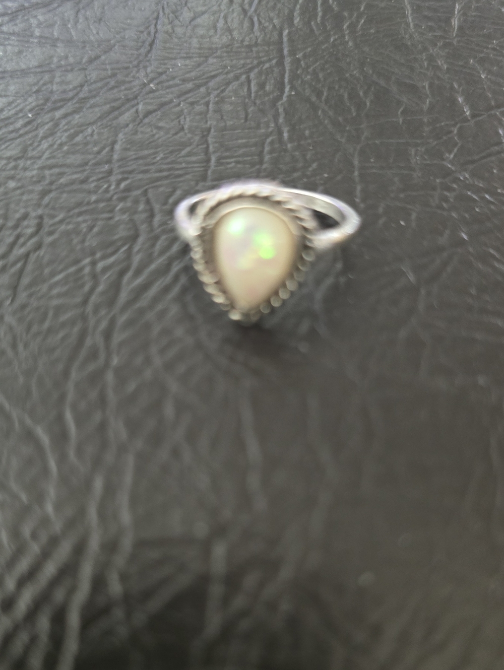 5pc Opal Look Ring Lot Silver Tone Boho Vintage Style Statement Rings - Picture 6 of 7
